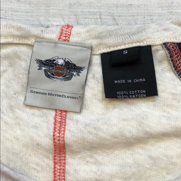 Harley Davidson Logo Criss Cross Tee - Picture 2 of 7